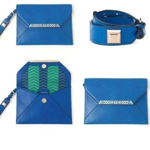 Stella & Dot Avalon Clutch Royal/Cobalt Blue and Gold